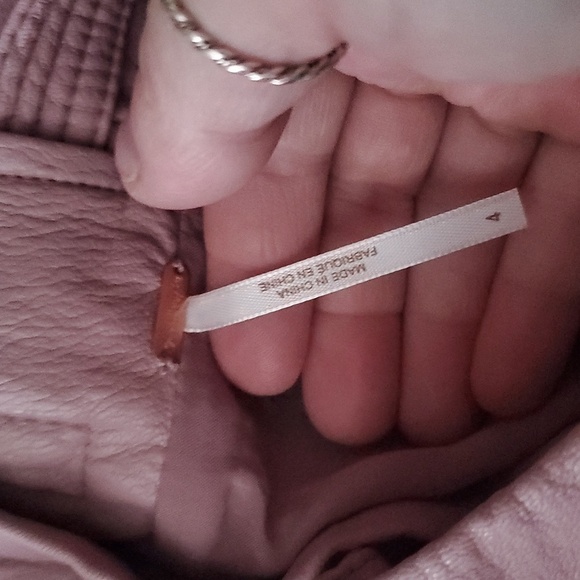 NWT Free People Payton Faux Leather Paperbag Mini Skirt Size 4 Mauve Swoon - Picture 11 of 13